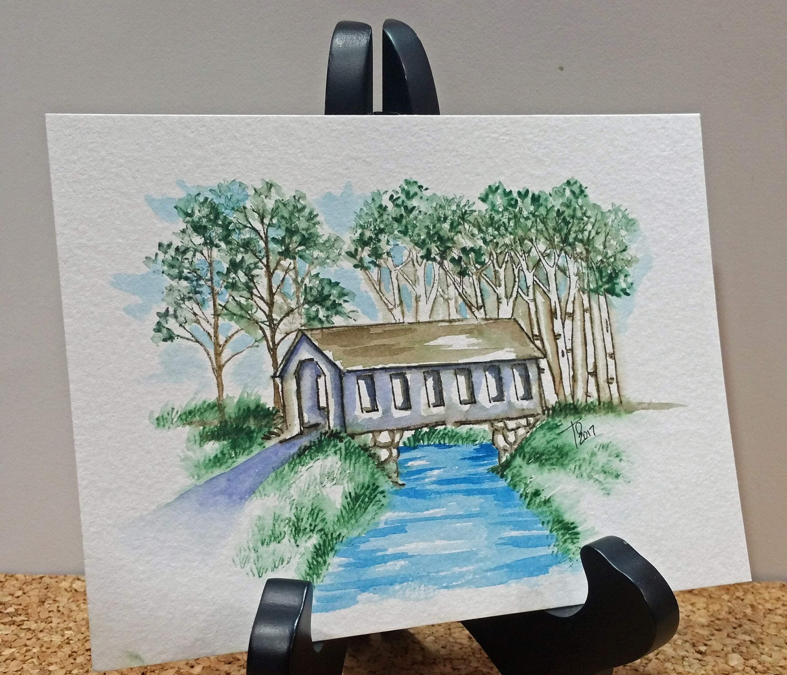 Watercolor Tutorial Covered Bridge