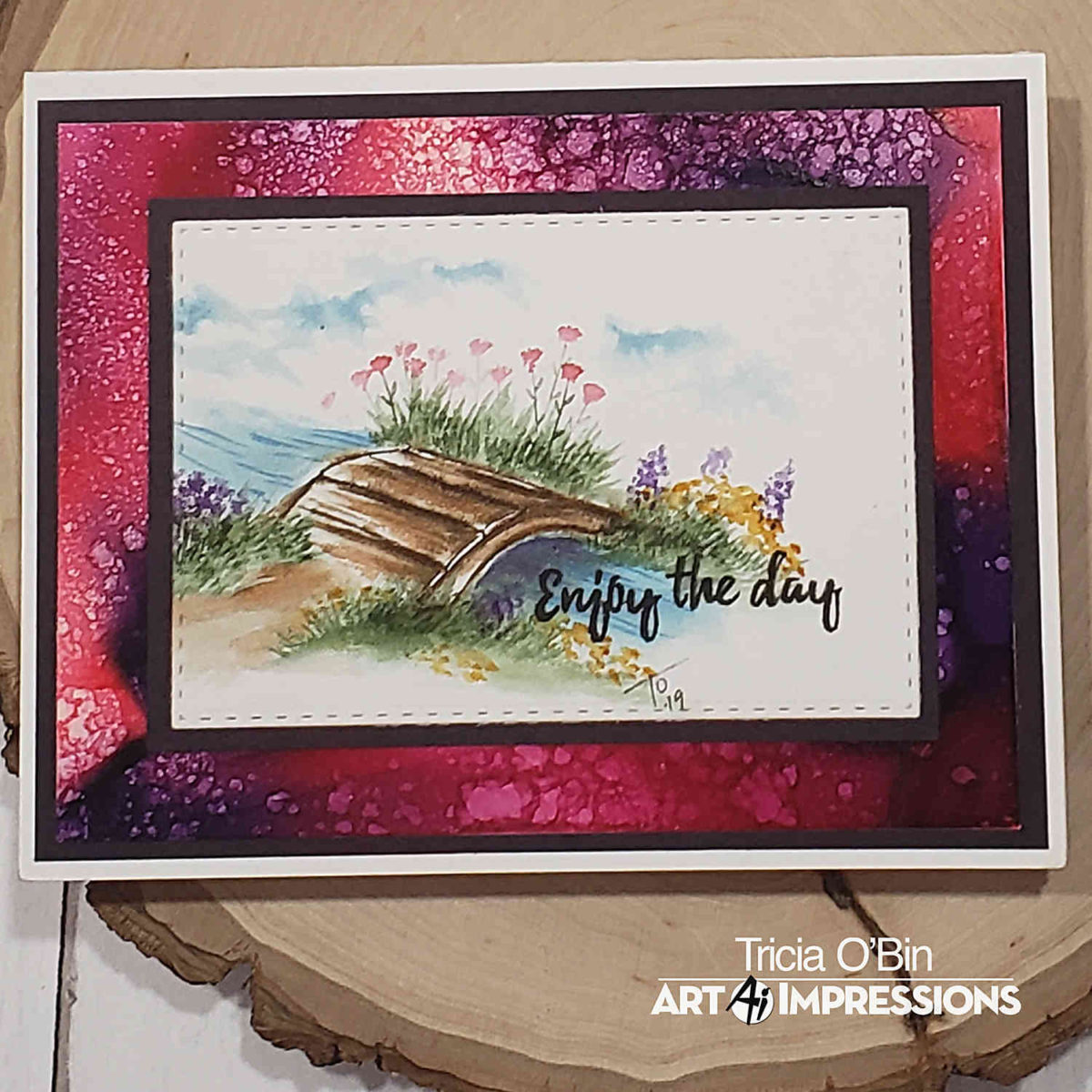 Spring Bridge | Watercolor Weekend | Art Impressions Stamps