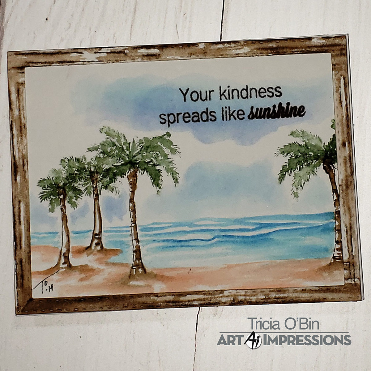 Palm Tree Kindness | Watercolor Weekend | Art Impressions Stamps