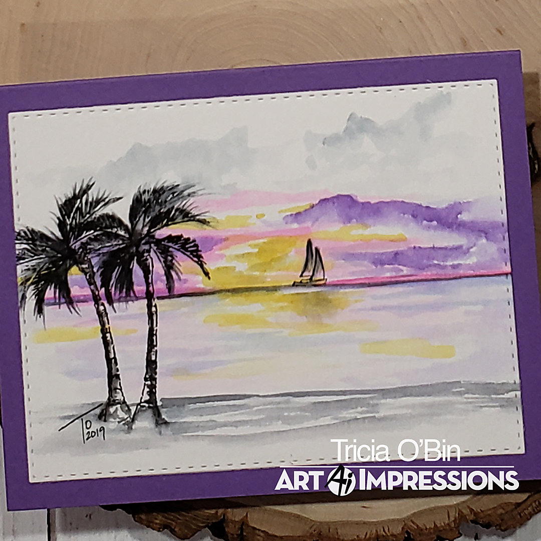 Silhouette Stamping | Watercolor Weekend | Art Impressions Stamps